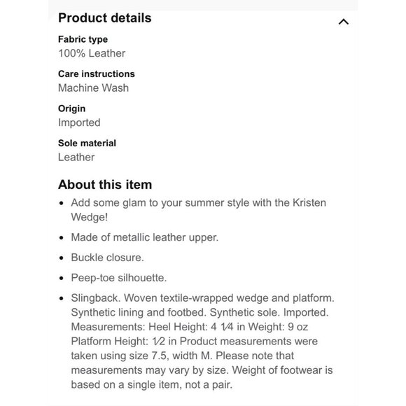 Lilly Pulitzer Size 9 Gold Metallic Kristin Wedge Peeptoe Sandal - Picture 16 of 16